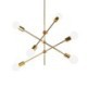 Nordic Simple Pendant Light Living Room Study Light Electrolplating Golden Pendant Light