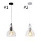 Gourd Glass Hanging Light Modern Iron Pendant Light