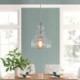 Gourd Glass Hanging Light Modern Iron Pendant Light