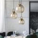 3-Light Glass Shade Pendant Light For Island Dining Room Living Room