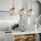 3-Light Glass Shade Pendant Light For Island Dining Room Living Room