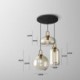 3-Light Glass Shade Pendant Light For Island Dining Room Living Room