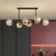 Magic Bean Light Fixture Bedroom Living Room 6 Light Modern Glass Ceiling Light