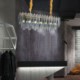 Modern Glass Ceiling Light Rectangle Glass Pendant Light Living Room Kitchen
