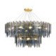 Elegant Glass Chandelier Living Room Bedroom Modern Round Glass Pendant Light