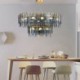 Elegant Glass Chandelier Living Room Bedroom Modern Round Glass Pendant Light