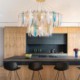 Elegant Glass Chandelier Living Room Bedroom Modern Round Glass Pendant Light