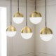 Living Room Dining Room 5-Light Glass Cluster Pendant Lamp Round Ball Pendant Light