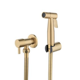 Stainless Steel Supercharged Bidet Faucet in Brushed Gold