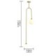 Glass Lamp Shade Lamp Bedroom Living Room Nordic Brass Pendant Light