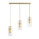 Unique Inner Brass Hollow out Pendant Light Bedroom Living Room Nordic Clear Glass Pendant Light