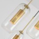 Unique Inner Brass Hollow out Pendant Light Bedroom Living Room Nordic Clear Glass Pendant Light