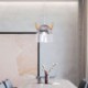 Wood Horn Lamp Creative Light Living Room Bedroom Lighting Classical Glass Pendant Light