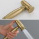 Pressurized Bidet Spray Brushed Gold Brass Bidet Faucet Hot and Cold Faucet