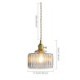 Pendant Light Jelly Jar Clear Ribbed Glass With Twist Switch