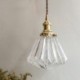 Pendant Light with Clear Diamond Ribbed Glass