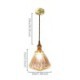 Pendant Light with Clear Diamond Ribbed Glass