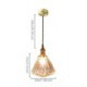 Pendant Light with Clear Diamond Ribbed Glass