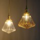 Pendant Light with Clear Diamond Ribbed Glass