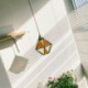 Farmhouse Geometric Colored Glass Pendant Light