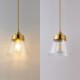 Glass Shade Nordic Retro Pendant Light Home Lighting Brass Holder Lamp Dining Room Bedroom Hallway Light