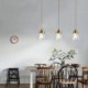 Glass Shade Nordic Retro Pendant Light Home Lighting Brass Holder Lamp Dining Room Bedroom Hallway Light