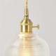 Kitchen Dining Room Hallway Lighting Farmhouse Clear Ribbed Glass Pendant Light Brass Glass Lamp With Twist Switch