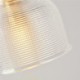 Kitchen Dining Room Hallway Lighting Farmhouse Clear Ribbed Glass Pendant Light Brass Glass Lamp With Twist Switch