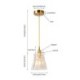 Pendant Light in Clear Ribbed Glass with Brass Twist Switch