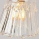 Pendant Light in Clear Ribbed Glass with Brass Twist Switch