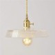 Dining Room Hallway Bar Light Nordic Large Clear Ribbed Glass Pendant Light With Twist Switch