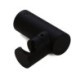 Black Round Hand Shower Holder Solid Brass Handheld Shower Holder