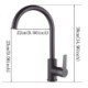 Tall Black Kitchen Sink Water Faucet with Single Handle