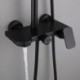 Shower Faucet System in Stainless Steel and Black Shower Set