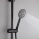 Shower Faucet System in Stainless Steel and Black Shower Set