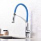 Single Handle Chrome Polished Kitchen Faucet Basin Tap With Foldable Plastic Hose