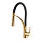 Swan Neck Spray Kitchen Faucet Gold and Black Kitchen Sink Faucet Mixer Tap