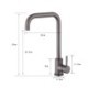 Kitchen Faucet Mixer Tap in Stainless Steel