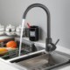 Swan Neck Mixer Tap Stainless Steel Kitchen Sink Faucet