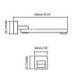 Water Spout Black Wall Mount Swivel Tub Faucet