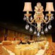 Exquisite Crystal Drops Light Bedside Hallway Lighting European Wall Lamp Golden Petal Wall Sconce
