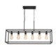 6-Light Farmhouse Pendant Lighting Fixture Kitchen Island Dining Room Hanging