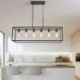 6-Light Farmhouse Pendant Lighting Fixture Kitchen Island Dining Room Hanging