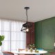 Dining Room Living Room Vintage Trapezoidal Pendant Light Metal Black Hanging Light