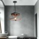 Dining Room Living Room Vintage Trapezoidal Pendant Light Metal Black Hanging Light