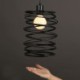 Wrought Iron Pendant Light 1 Light Matted Black Chandelier American Country Pendant Light Stoving Varnishing Craftsmanship