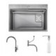 Stainless Steel Kitchen Sink Gray Gun Modern Kitchen Sinks