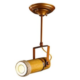 Nordic Ceiling Spotlight Bamboo Tube Spotlight Industrial Clothing Shop Coffeehouse Bar Lighting