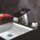 LED Chrome Basin Faucet with Wide Spout Bathroom Basin Tap