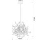 Ceiling Light Fixture 3 Light Chandelier LED Light Stainless Steel Pendant Lighting